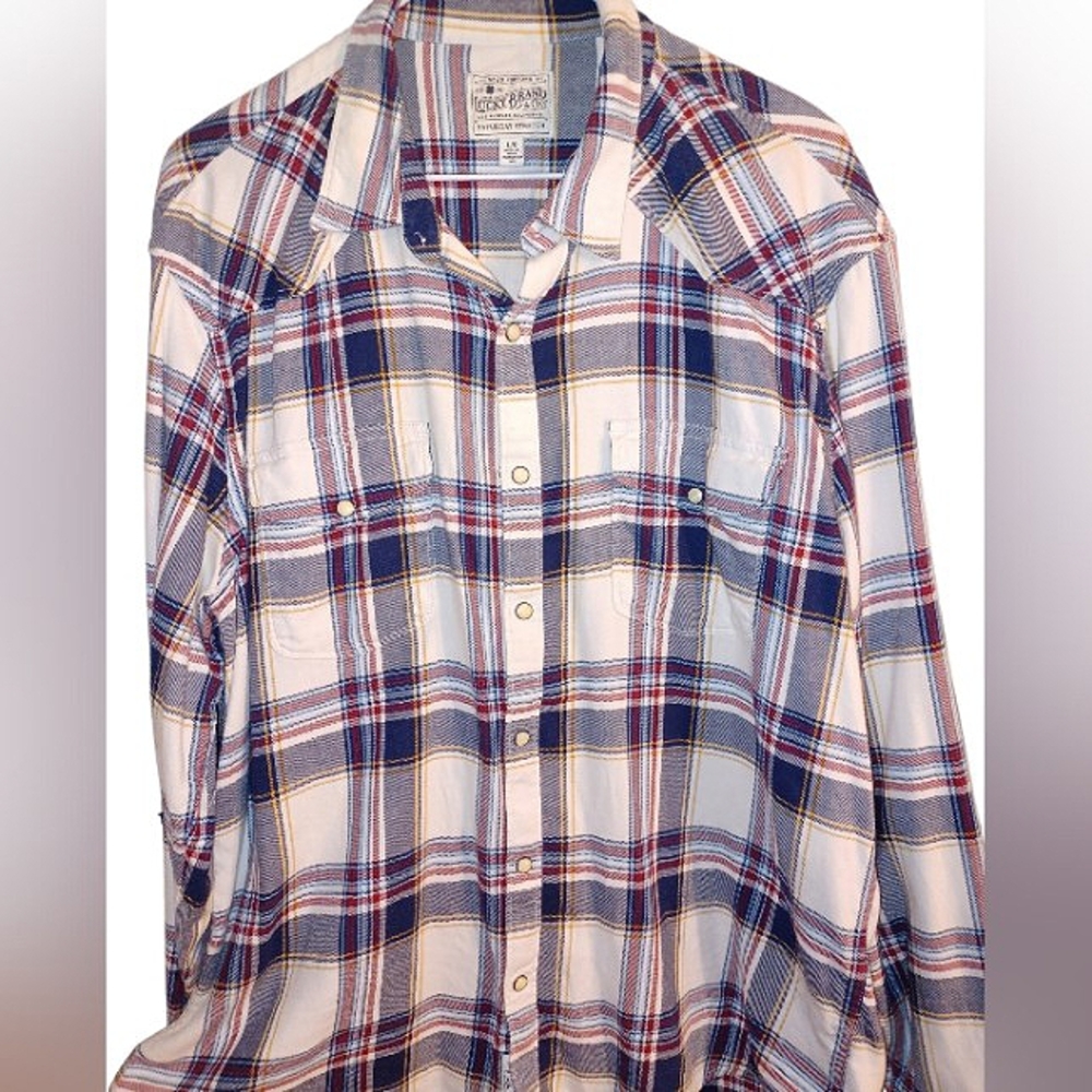 Lucky Brand Flannel Blue/Red/Cream